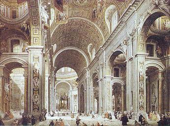 Giovanni Paolo Pannini St. Peter Basilica, from the entrance